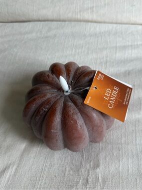 Hobby Lobby Brown LED Pumpkin Candle Fall Decor